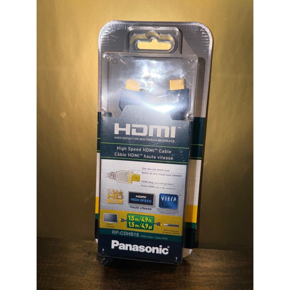 Panasonic RP-CDHS15 High Speed HDMI Cable 1.5m 4.9ft‎ Full HD 1080p